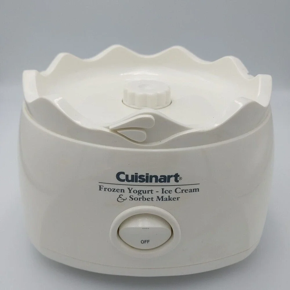 Cuisinart Ice-20 Frozen Yogurt Ice Cream Sorbet Maker Motor Base White - TESTED
